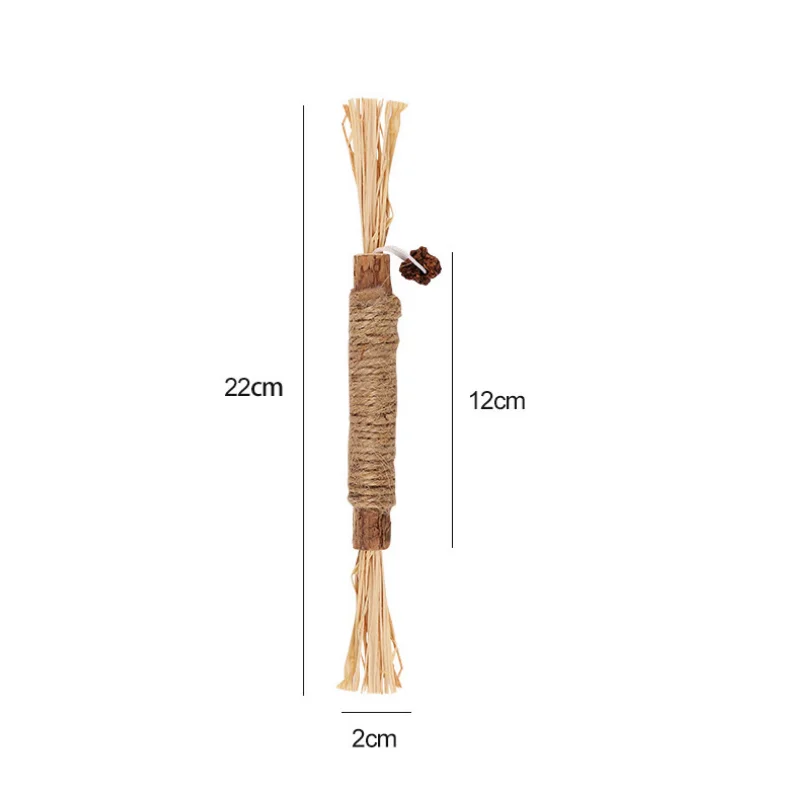 1 Pc Cat Toys Silvervine Chew Stick Polygonum Kitty Raffia Grass Pet Supplies Cleaning Teeth Stick Pet Bite Cat Toy Hemp Rope - Slobuy