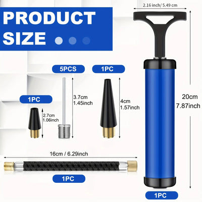 1 Pc Portable Multifunctional Ball Pump With Needle And Nozzle, Ball Inflator For Football,Basketball,Volleyball,Swimming - Slobuy