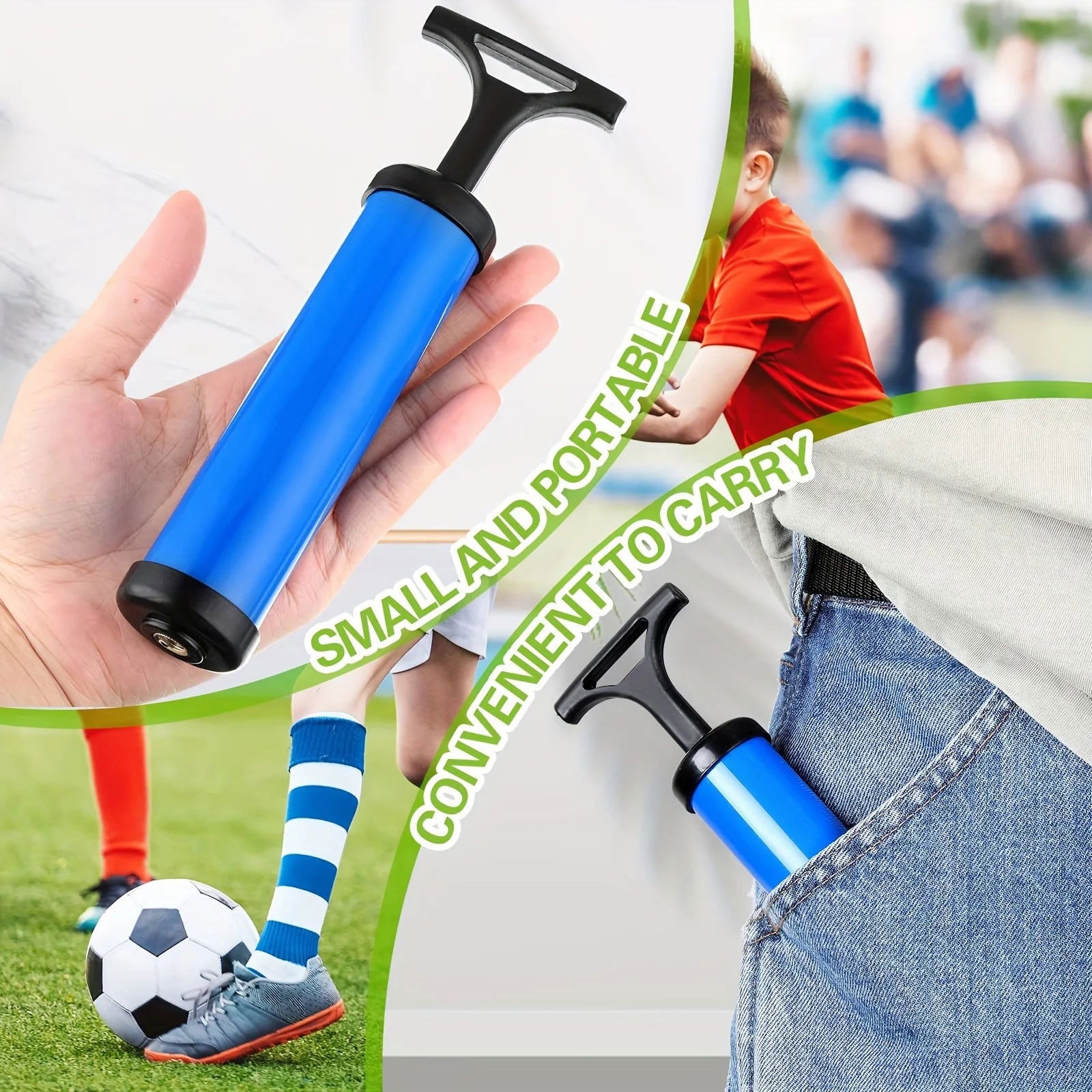 1 Pc Portable Multifunctional Ball Pump With Needle And Nozzle, Ball Inflator For Football,Basketball,Volleyball,Swimming - Slobuy