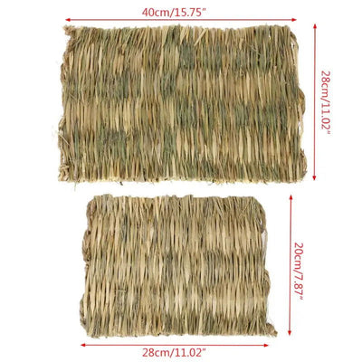 1 Pc Rabbit Grass Chew Mat Small Animal Hamster Cage Bed House Pad - Slobuy