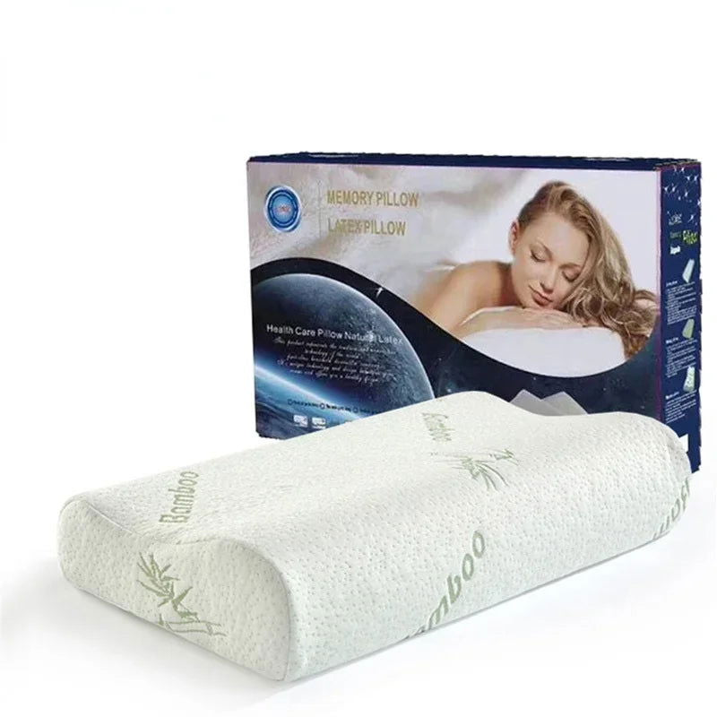 1 Pc Sleeping Bamboo Rebound Memory Orthopedic Pillows Cervical Pillow Cervical Health Cotton Pillows Memory Foam Pillow - Slobuy