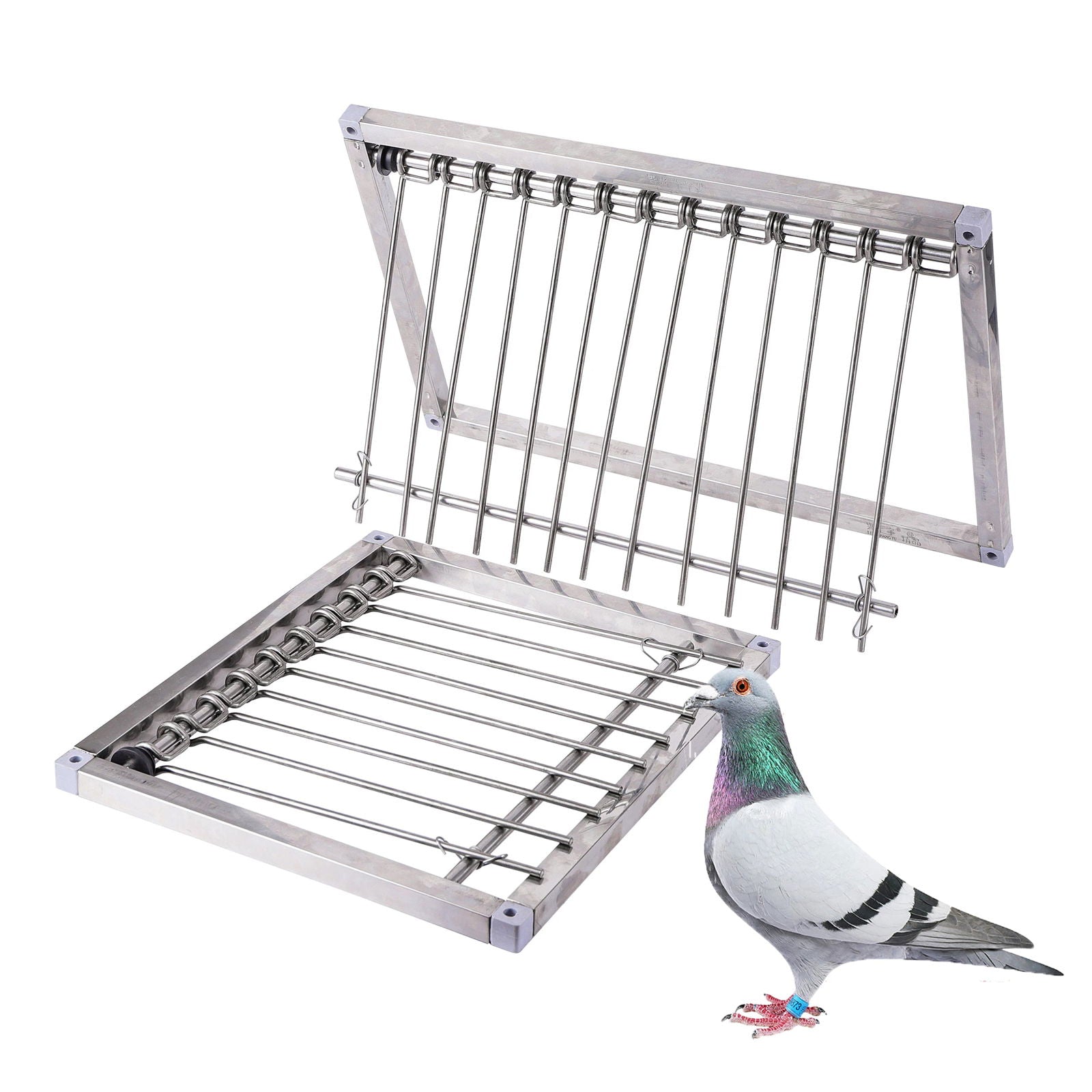 1 Pc Stainless Steel Dovecot Trap Door Pigeon Door Wire Frame Entrance Loft Supplies Racing Bird Catching Cage Nest Door Curtain - Slobuy