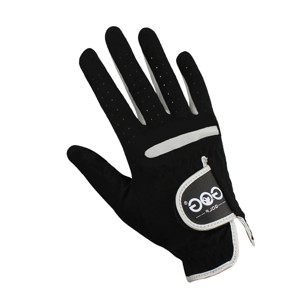1 Pcs Men's Golf Glove Left Hand Right Hand Micro Soft Fiber Breathable Golf Gloves Men Color Black Brand GOG - Slobuy