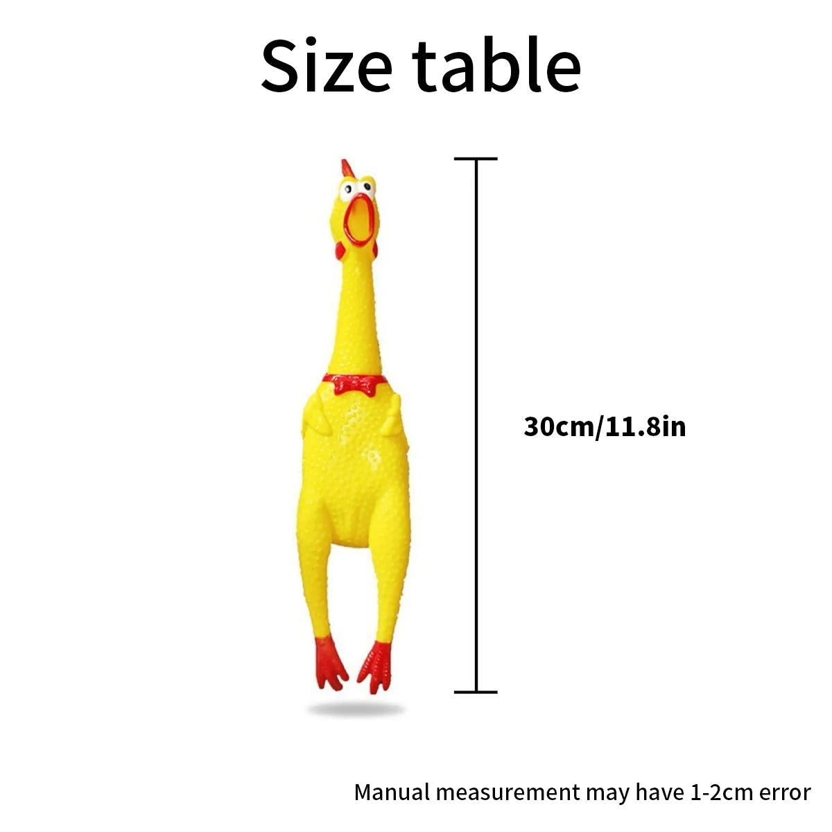 1 Piece Funny Yellow Squeaking Rubber Squeezing Chicken Toy Weird Squeaking Chicken - Slobuy