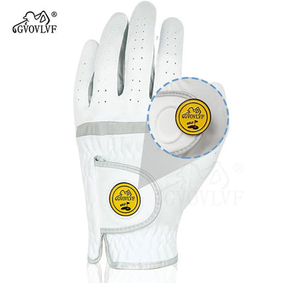 1 Piece or 1 Pair Men Golf Glove Micro Soft Fabric Breathable Comfortable Fitting With Magnetic Marker Replaceable For Golfers - Slobuy
