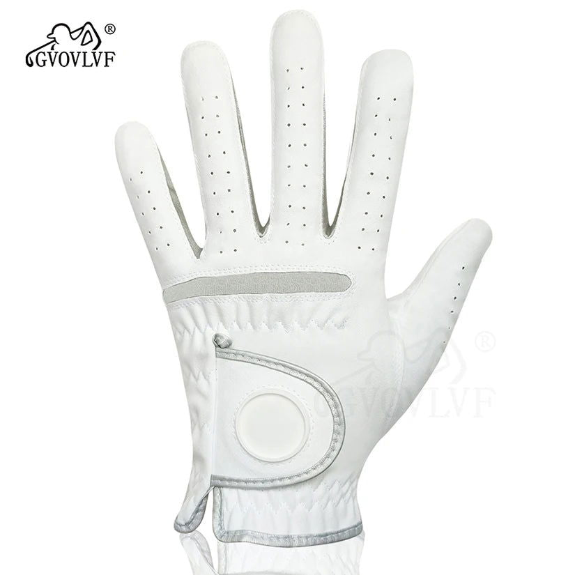 1 Piece or 1 Pair Men Golf Glove Micro Soft Fabric Breathable Comfortable Fitting With Magnetic Marker Replaceable For Golfers - Slobuy