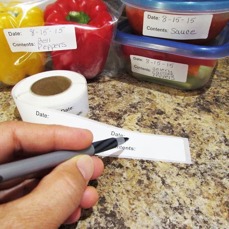 1 Roll Of Date Labels Stickers For Food Storage Labels Date Content Home Kitchen Packaging Condiments Mark Date Stickers Labels - Slobuy