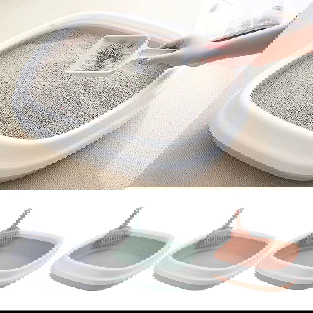 1 Set Anti-Splash Dog Toilet Cat Litter Box Pet Toilet Bedpan Cat Dog Tray with Scoop Excrement Training Sand Litter Box - Slobuy