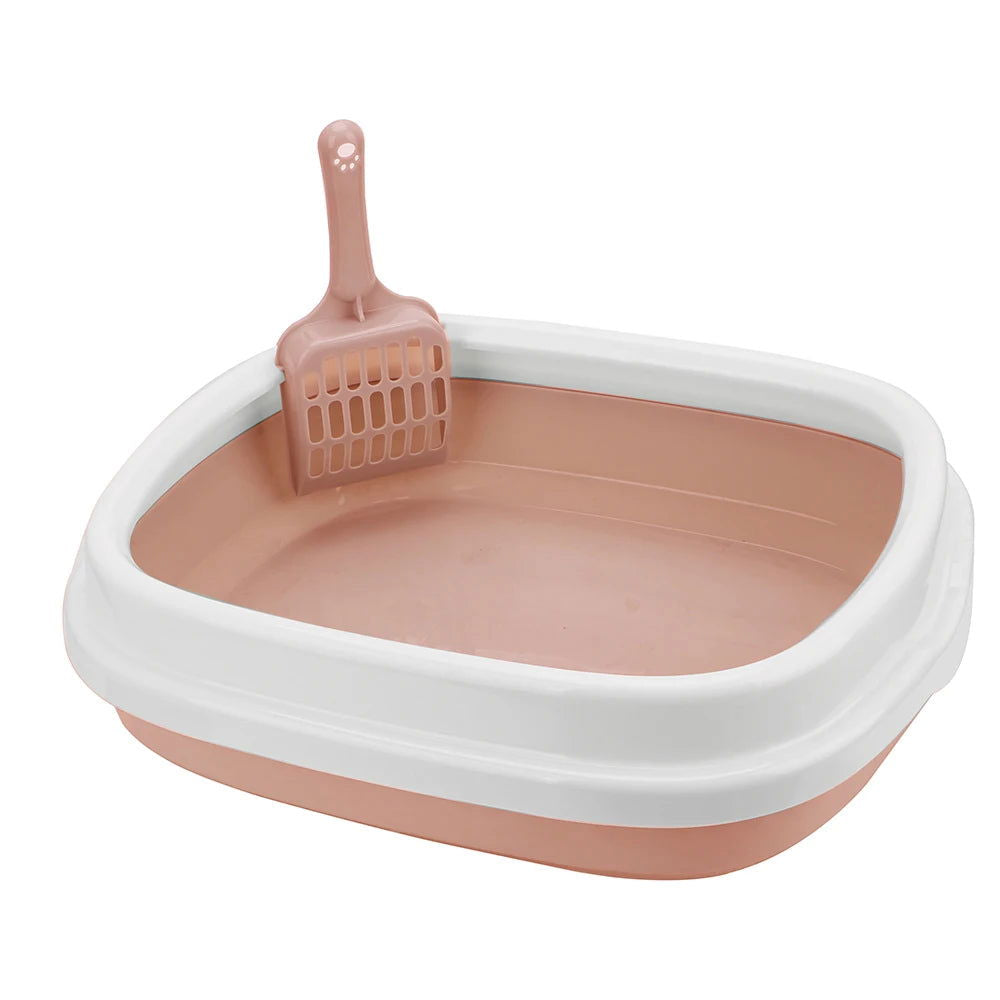 1 Set Anti-Splash Dog Toilet Cat Litter Box Pet Toilet Bedpan Cat Dog Tray with Scoop Excrement Training Sand Litter Box - Slobuy