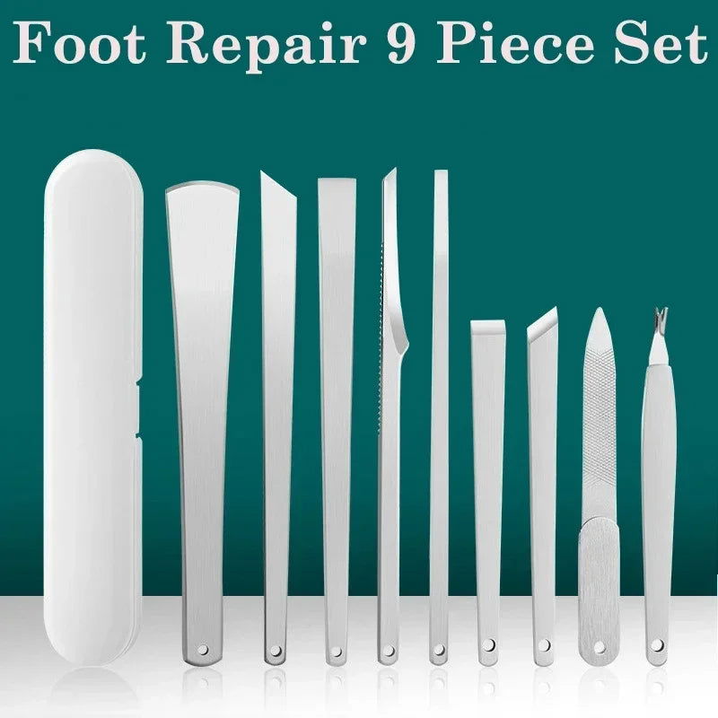 1 Set Foot Toenail Repair Knife Set Remove Dead Skin Calluses Exfoliate Manicure Care Tools Feet Nail Ingrown Cuticle Scraper - Slobuy