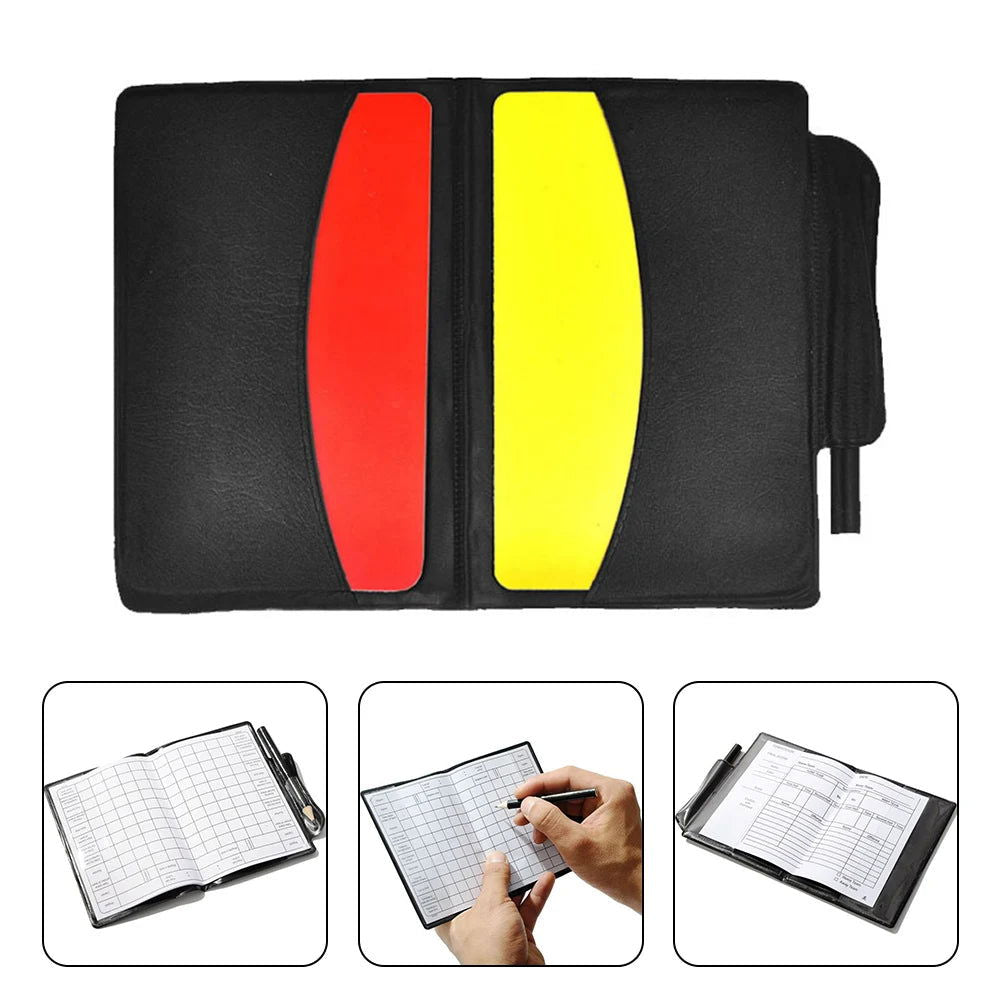 1 Set Football Referee Wallet Notebook With Red Card And Yellow Card Referee Red Yellow Card Professional Game Referee Tool - Slobuy