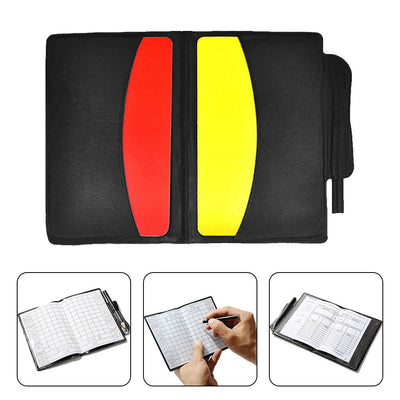 1 Set Football Referee Wallet Notebook With Red Card And Yellow Card Referee Red Yellow Card Professional Game Referee Tool - Slobuy