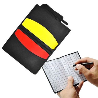1 Set Football Referee Wallet Notebook With Red Card And Yellow Card Referee Red Yellow Card Professional Game Referee Tool - Slobuy
