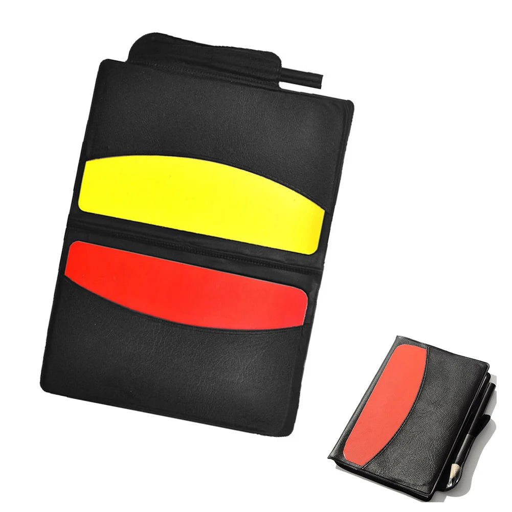 1 Set Football Referee Wallet Notebook With Red Card And Yellow Card Referee Red Yellow Card Professional Game Referee Tool - Slobuy