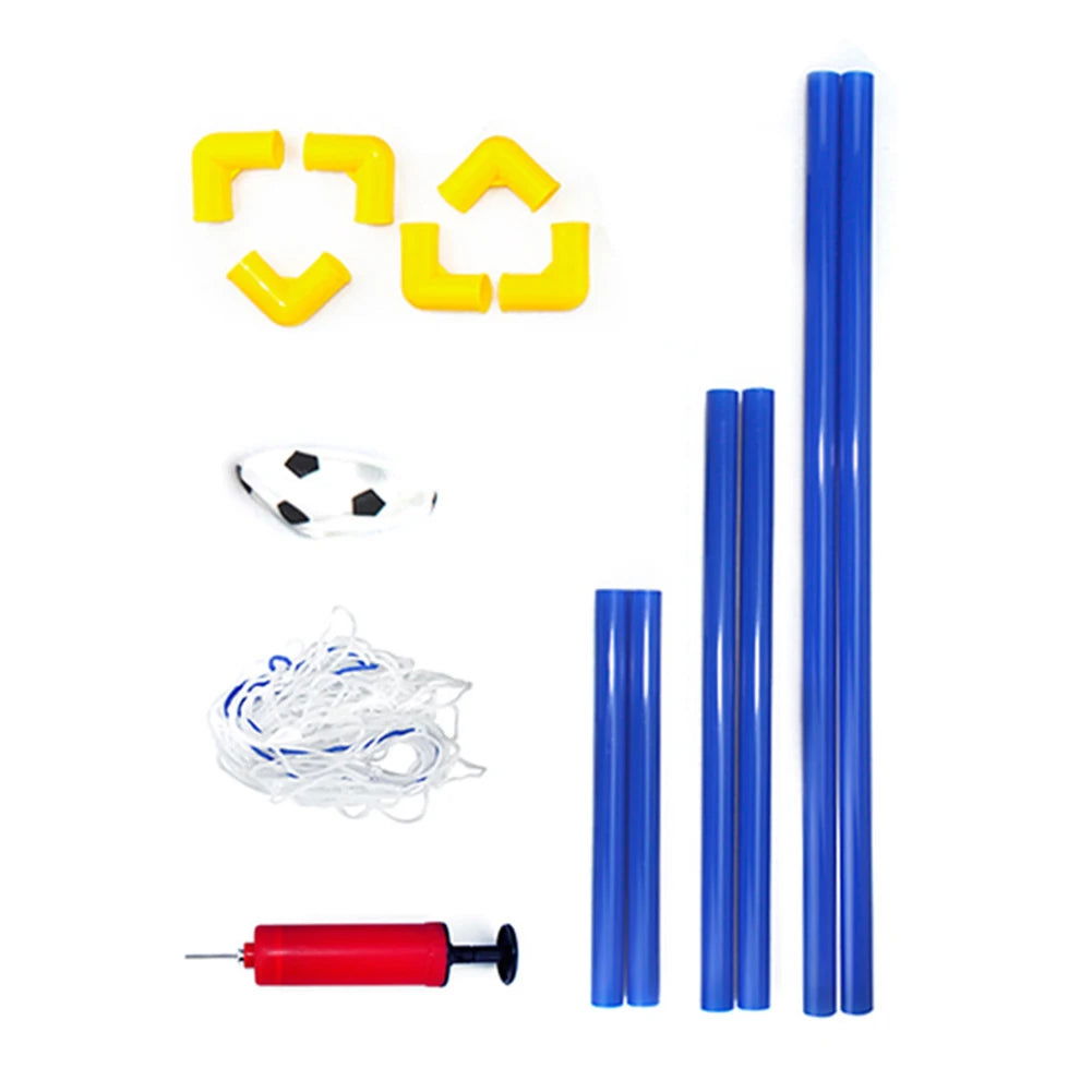 1 Set Indoor Mini Folding Soccer Goal Post Net Set Pump Home Game Football Goal Post Frame Kit Child Game Toys - Slobuy