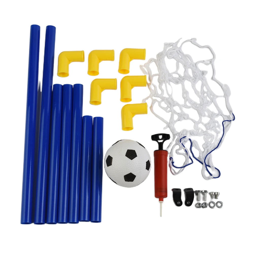 1 Set Indoor Mini Folding Soccer Goal Post Net Set Pump Home Game Football Goal Post Frame Kit Child Game Toys - Slobuy