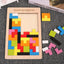 1 Set Wooden Puzzle Baby Early Education Fun Game Children Thinking Logic Square Toy Puzzle - Slobuy