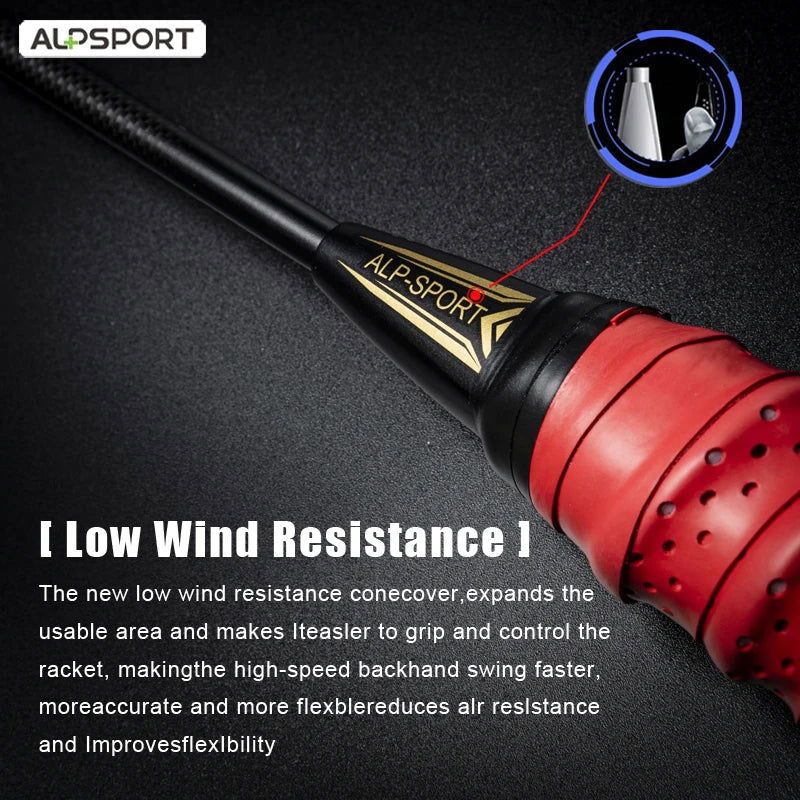 Alpsport XHP 2 pcs/1 batch 6U 72g Ultralight G4 T800 Original full carbon fiber 22-30lbs professional badminton racket - Slobuy