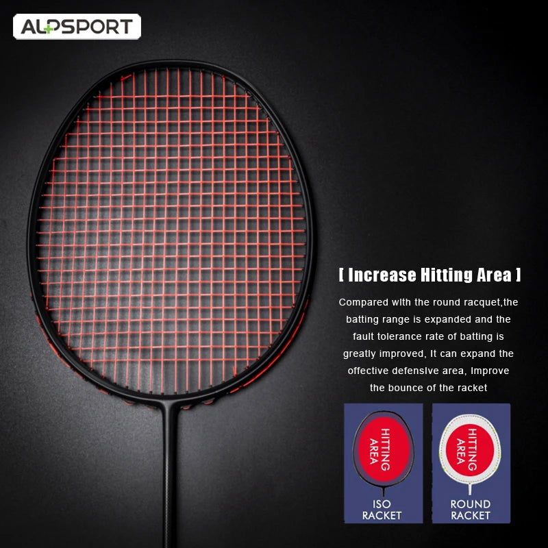 Alpsport XHP 2 pcs/1 batch 6U 72g Ultralight G4 T800 Original full carbon fiber 22-30lbs professional badminton racket - Slobuy