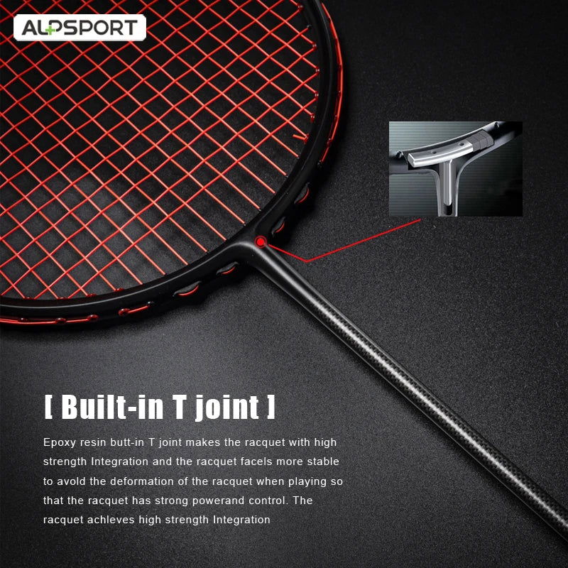 Alpsport XHP 2 pcs/1 batch 6U 72g Ultralight G4 T800 Original full carbon fiber 22-30lbs professional badminton racket - Slobuy