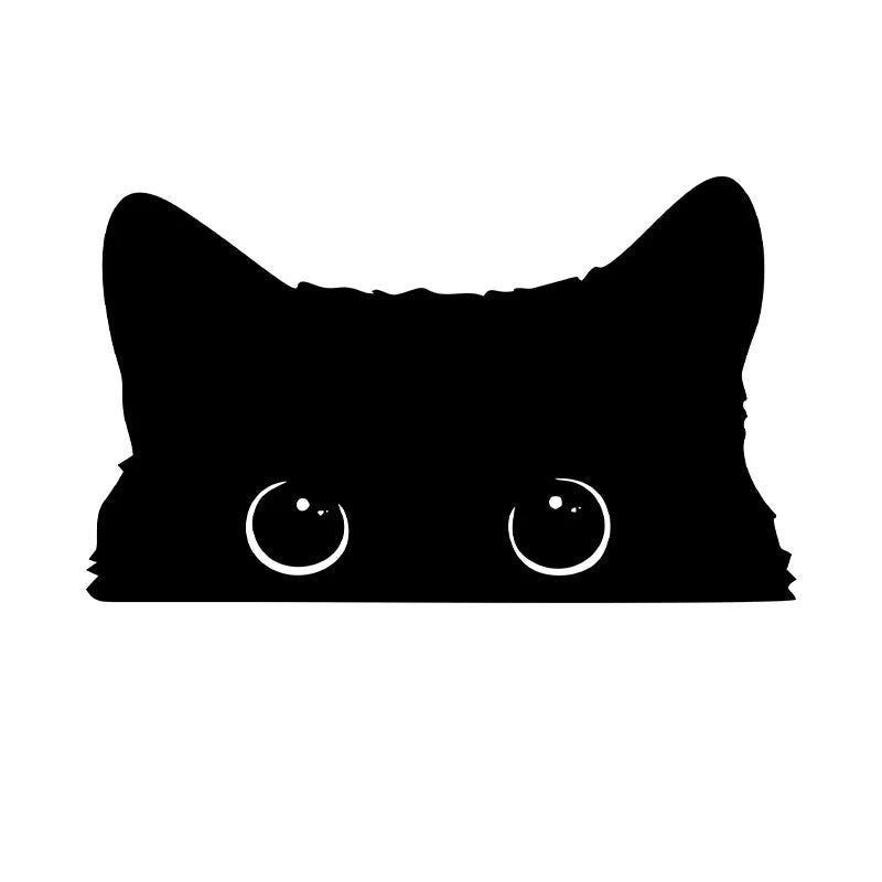 1 piece Hot  Car Sticker Accessories Poor Cat Is Stealing with Big Eyes Watch Vinyl Car Styling Cover Waterproof  PVC - Slobuy