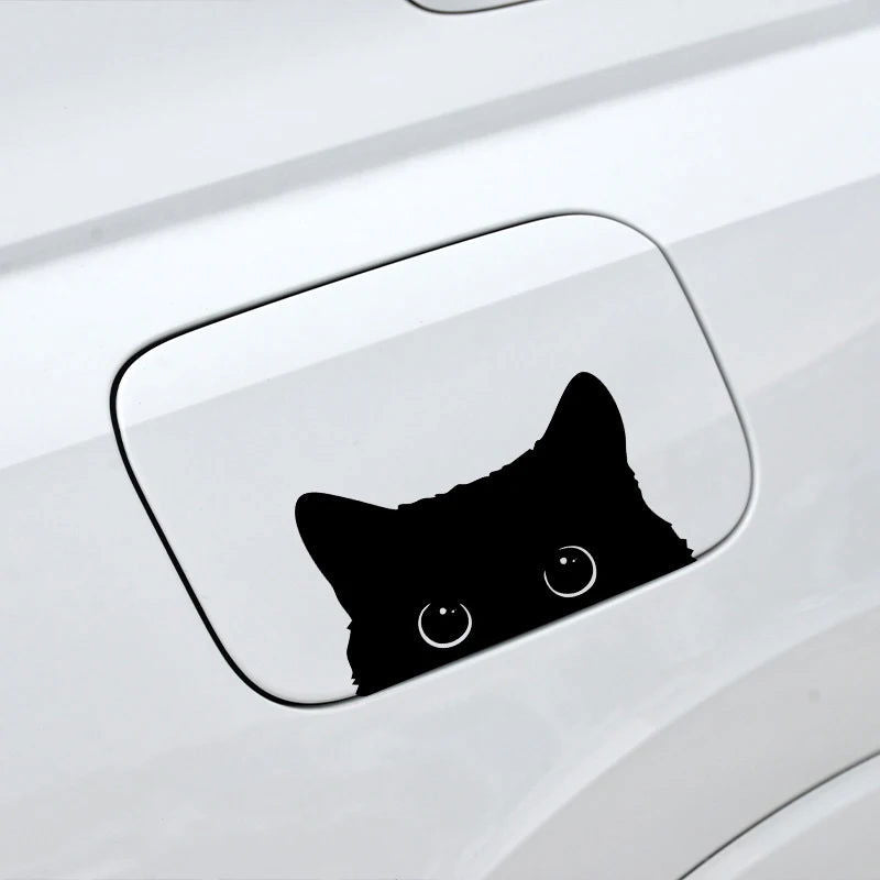 1 piece Hot  Car Sticker Accessories Poor Cat Is Stealing with Big Eyes Watch Vinyl Car Styling Cover Waterproof  PVC - Slobuy