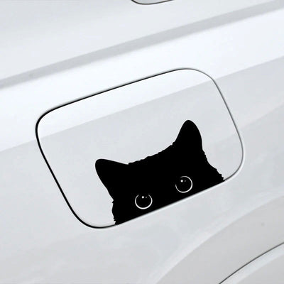 1 piece Hot  Car Sticker Accessories Poor Cat Is Stealing with Big Eyes Watch Vinyl Car Styling Cover Waterproof  PVC - Slobuy