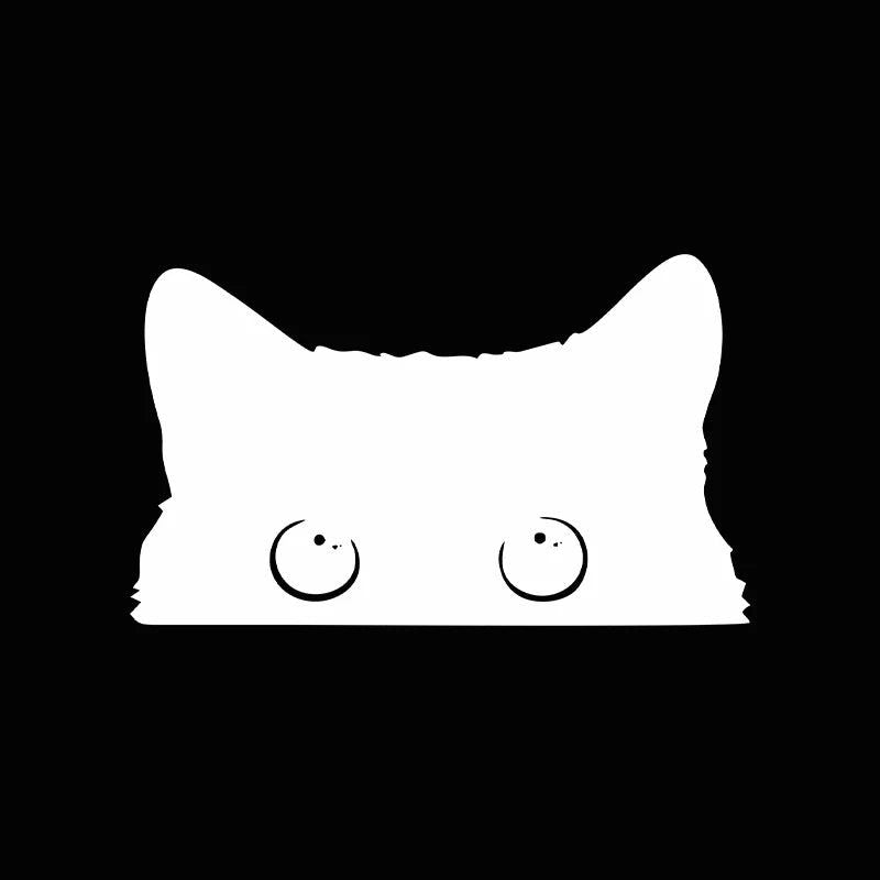 1 piece Hot  Car Sticker Accessories Poor Cat Is Stealing with Big Eyes Watch Vinyl Car Styling Cover Waterproof  PVC - Slobuy