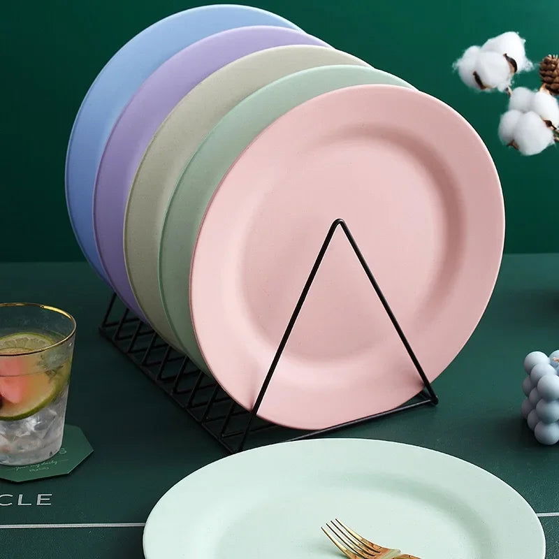 1pc 28cm Wheat Straw Dinner Plates Pizza Plate Steak Dish Western Food Large Plate Dessert Plate Dishes    Kitchen - Slobuy