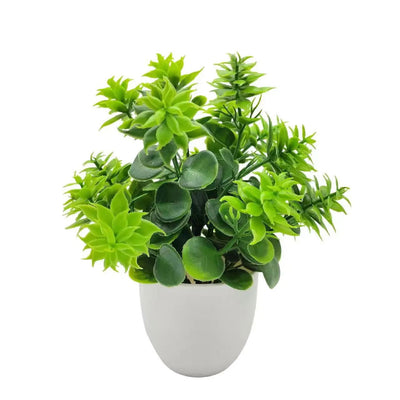 1pc Artificial Plants with Plastics Pots Perfect Greenery for Home DecorationsOffice Desk Living Room and Bedroom Decoration - Slobuy