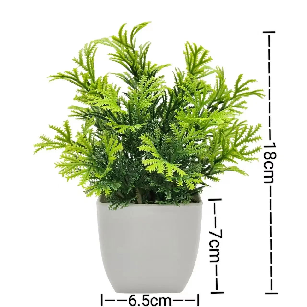 1pc Artificial Plants with Plastics Pots Perfect Greenery for Home DecorationsOffice Desk Living Room and Bedroom Decoration - Slobuy