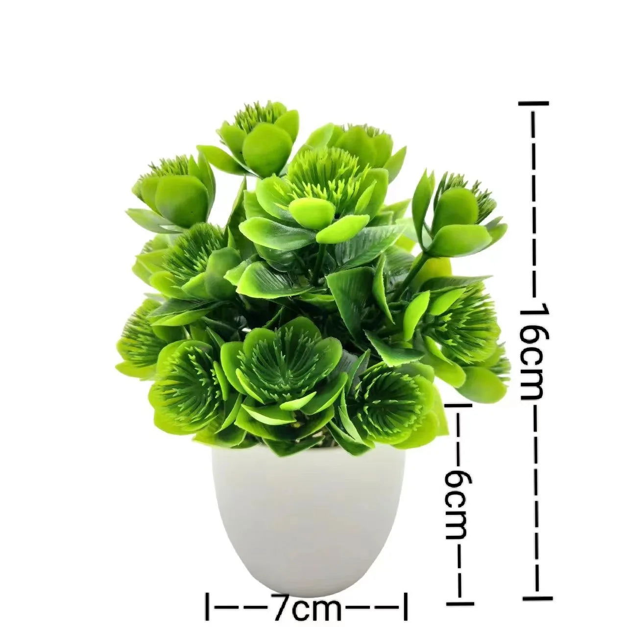 1pc Artificial Plants with Plastics Pots Perfect Greenery for Home DecorationsOffice Desk Living Room and Bedroom Decoration - Slobuy