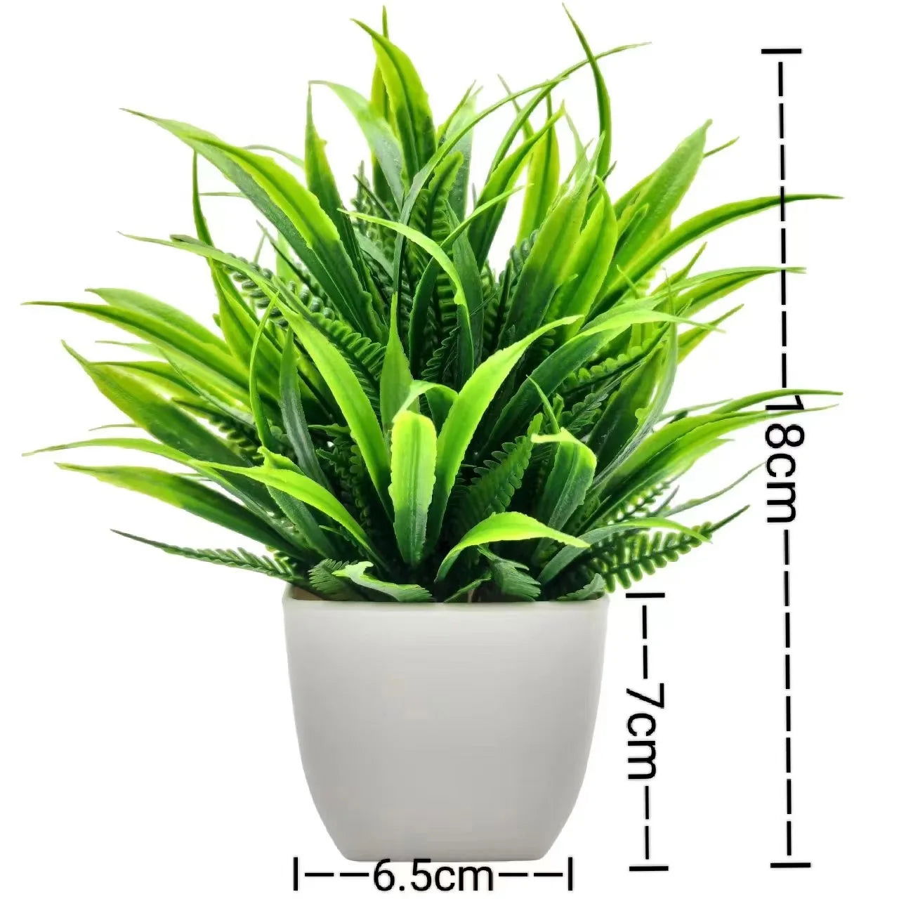 1pc Artificial Plants with Plastics Pots Perfect Greenery for Home DecorationsOffice Desk Living Room and Bedroom Decoration - Slobuy