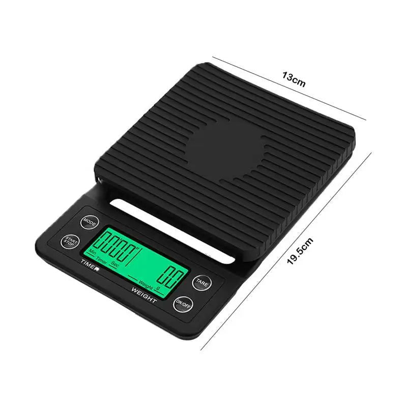 1pc Black Precision Coffee Dropping Scale 0.1g Coffee Dropping Scale With Timer Digital Kitchen Scale High Precision LCD Scale - Slobuy