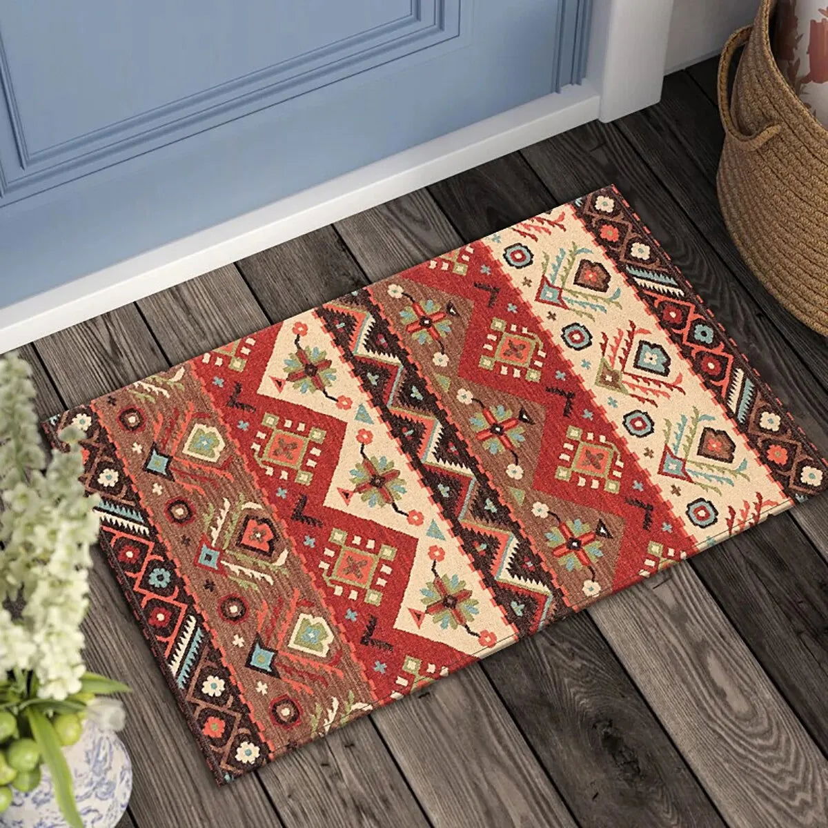 1pc Bohemia Persian Pattern Anti-fatigue Kitchen Mat Doormat Bathroom Rugs Floor Mat - Slobuy