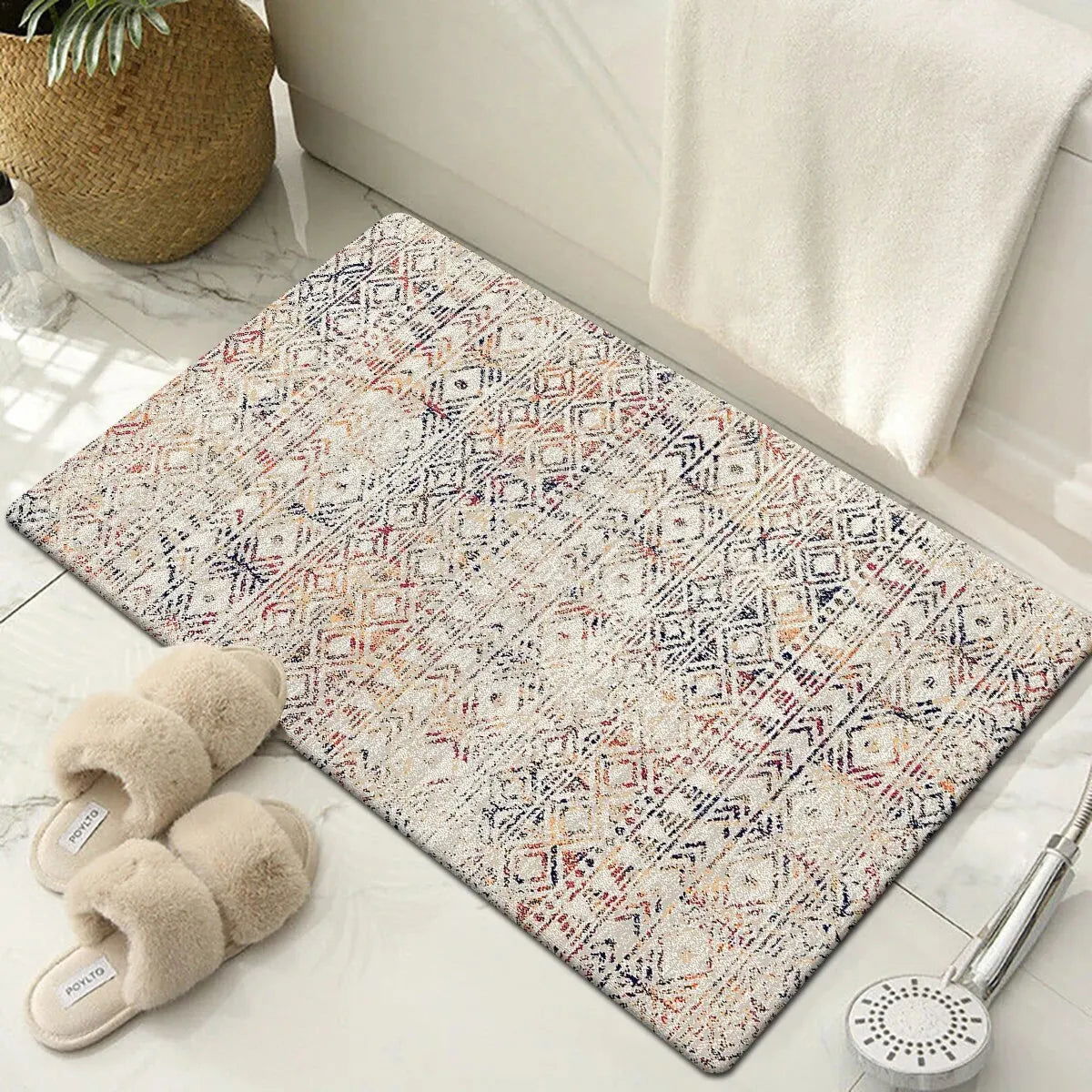 1pc Bohemia Persian Pattern Anti-fatigue Kitchen Mat Doormat Bathroom Rugs Floor Mat - Slobuy