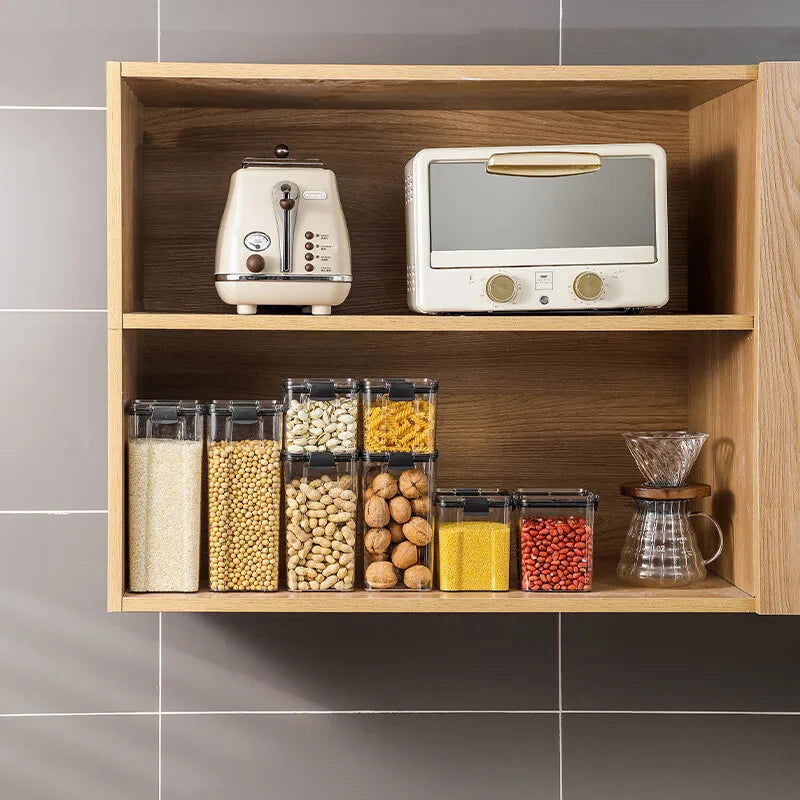 1pc Clear Food Storage Box,Food Storage Container With Lid, Plastic Kitchen And Pantry Organization Canisters - Slobuy
