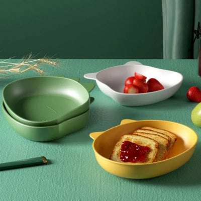1pc Creative Fruit Plate Kitchen Tableware Desktop Spit Bone Dish Trash Tray Cute Cartoon Shape Bear Snack Food Residue - Slobuy