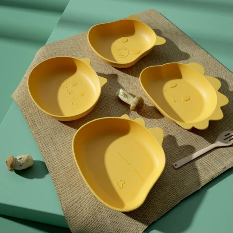 1pc Creative Fruit Plate Kitchen Tableware Desktop Spit Bone Dish Trash Tray Cute Cartoon Shape Bear Snack Food Residue - Slobuy