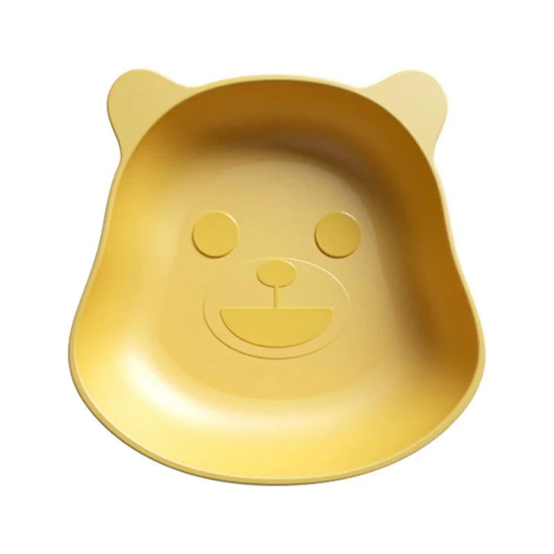 1pc Creative Fruit Plate Kitchen Tableware Desktop Spit Bone Dish Trash Tray Cute Cartoon Shape Bear Snack Food Residue - Slobuy