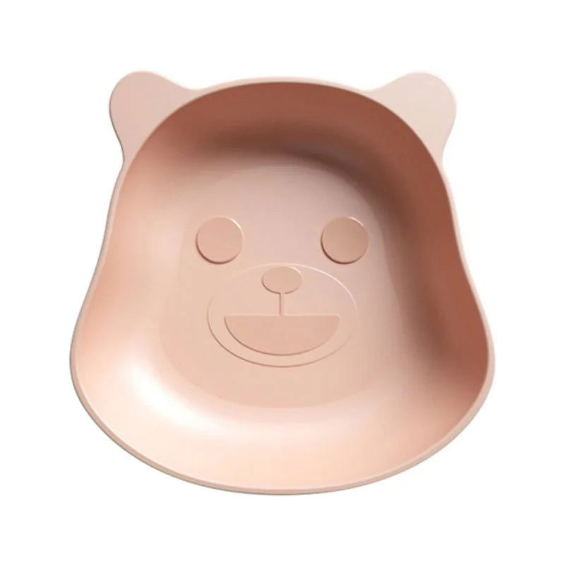 1pc Creative Fruit Plate Kitchen Tableware Desktop Spit Bone Dish Trash Tray Cute Cartoon Shape Bear Snack Food Residue - Slobuy