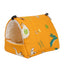 1pc Cute Print Bird Bed Mini Cage Rabbit Squirrel Mat Guinea Pig Nest Hamster House Small Animal Sleeping Bed Pet Hanging Cage - Slobuy