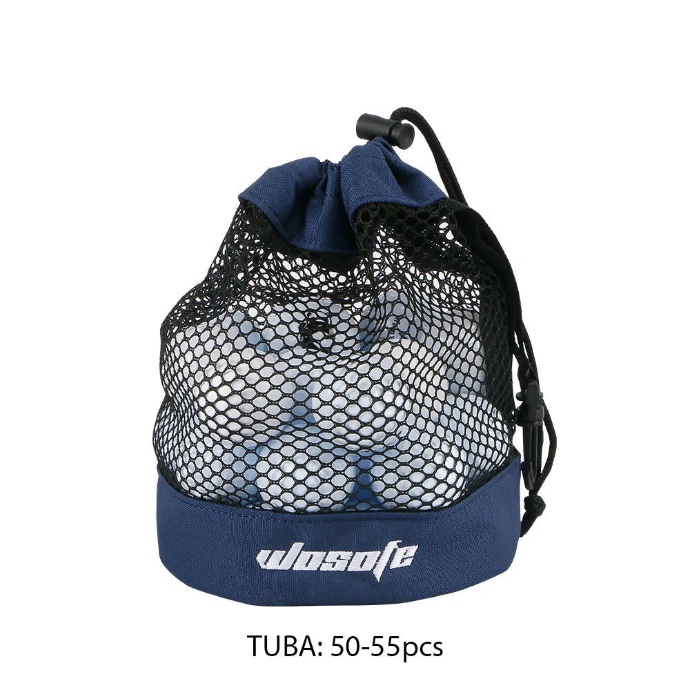 1pc Golf Ball Bag, Mesh Nylon Storage Ball Bag,Drawstring Holder, with Hanging Plastic Clip,Convenient To Hang On Golf Bag - Slobuy