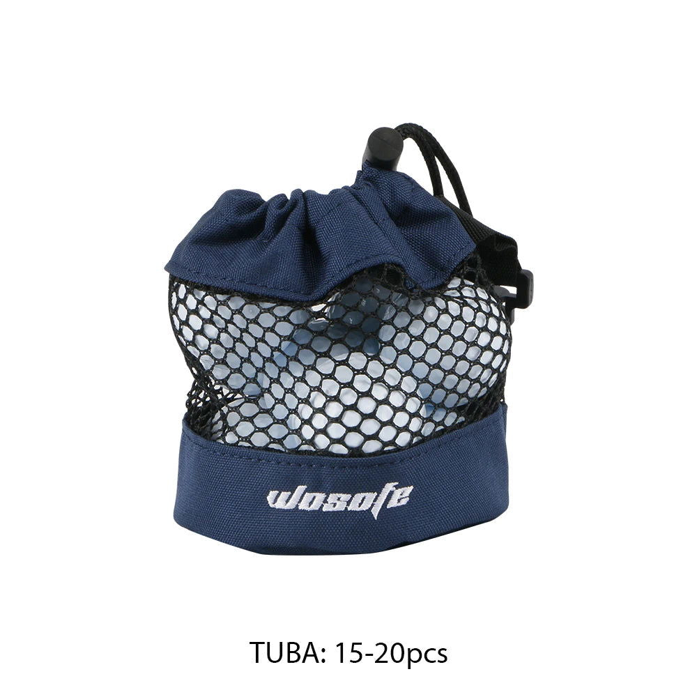1pc Golf Ball Bag, Mesh Nylon Storage Ball Bag,Drawstring Holder, with Hanging Plastic Clip,Convenient To Hang On Golf Bag - Slobuy