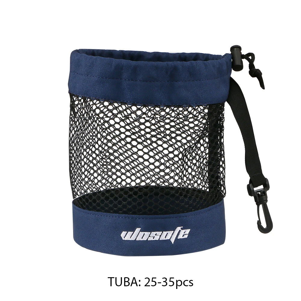 1pc Golf Ball Bag, Mesh Nylon Storage Ball Bag,Drawstring Holder, with Hanging Plastic Clip,Convenient To Hang On Golf Bag - Slobuy