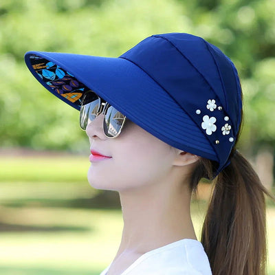 1pc Golf Cap Simplicity Women's UPF 50+ UV Protection Wide Brim Beach Sun Visor Hat For Wife Girls Gift Uulticolor New Cheap - Slobuy