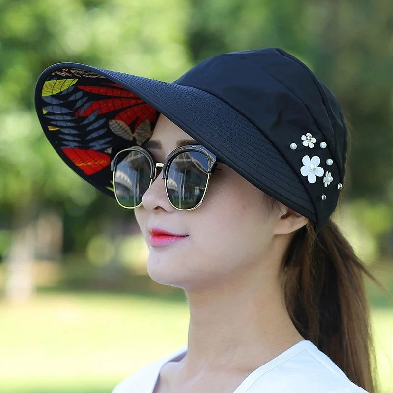 1pc Golf Cap Simplicity Women's UPF 50+ UV Protection Wide Brim Beach Sun Visor Hat For Wife Girls Gift Uulticolor New Cheap - Slobuy
