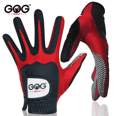 1pc Golf Gloves PU Leather Superelasticity Magic gloves 2 colour Blue Red For Men Schoolboy Gentleman For Game Ball new - Slobuy