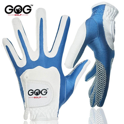1pc Golf Gloves PU Leather Superelasticity Magic gloves 2 colour Blue Red For Men Schoolboy Gentleman For Game Ball new - Slobuy