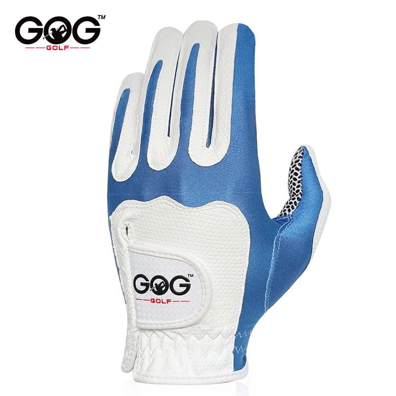 1pc Golf Gloves PU Leather Superelasticity Magic gloves 2 colour Blue Red For Men Schoolboy Gentleman For Game Ball new - Slobuy